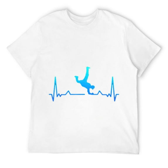 Mens Breakdancing Heartbeat Gift Dancer Boys T-Shirt White M