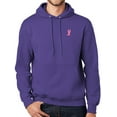 thumbnail image 1 of Mens Breast Cancer Ribbon Patch Hoodie Sweatshirt, 2XL-Tall Purple, 1 of 3