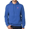 thumbnail image 1 of Mens Breast Cancer Ribbon Patch Hoodie Sweatshirt, Large Royal Blue, 1 of 3