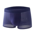 thumbnail image 1 of Mens Breathable Boxer Briefs Sexy Mesh Hollow-Out Underwear Cotton Stretch Full Coverage Boxer Brief, 1 of 5