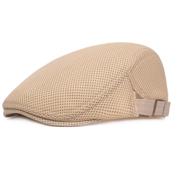 Mens Breathable Mesh Duckbill Hat Beret Cap Cabbie Flat Soft