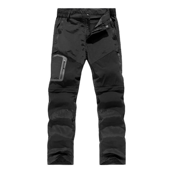 Mens Breathable Outdoor Sports Hiking Pants Patchwork Casual Straight Baggy Trousers Patchwork Cargo Pant with Zipper Pockets