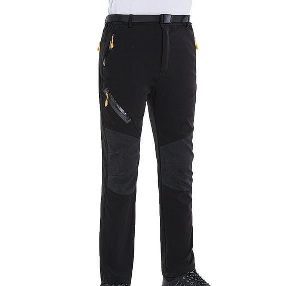 Mens Breathable Outdoor Sports Hiking Pants Patchwork Casual Straight Baggy Trousers Patchwork Cargo Pant with Zipper Pockets