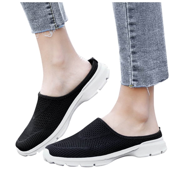 Mens Breathable Sneakers Fashion Slingback Slip On Sneakers Casual Comfortable Walking Shoes