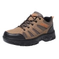 thumbnail image 1 of Mens Breathable Waterproof Hiking Shoes Lightweight Non-Slip Low Top Trail Outdoor Brown,Size 9.5, 1 of 9