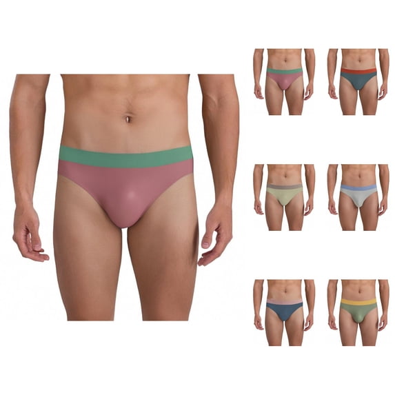Mens Briefs Color Block Lightweight Breathable Seamless Mens Underwear