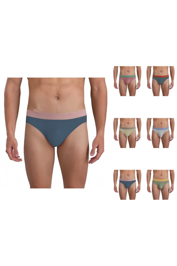 Mens Briefs Color Block Lightweight Breathable Seamless Mens Underwear