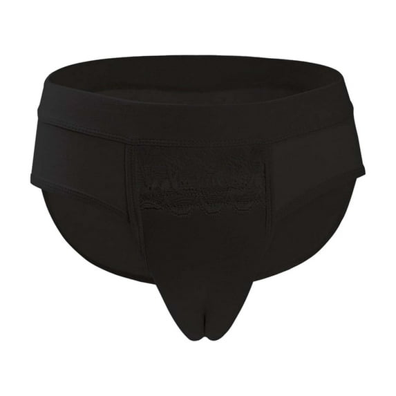 Mens Briefs Soft Stretch Nylon Spandex Comfortable Breathable Contoured Pouch Underwear for Men Black 1-Pack,Size XL