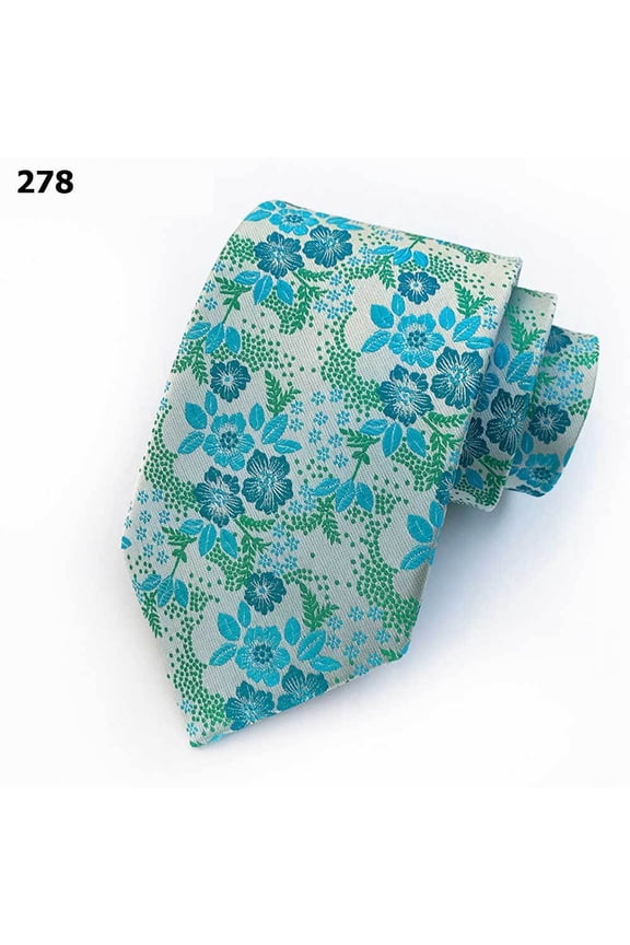 Mens Bright Color Floral Neck Ties High Grade Business 8CM Wide Tie Flower Print