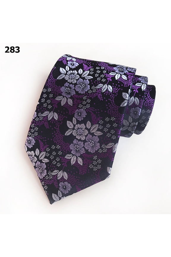 Mens Bright Color Floral Neck Ties High Grade Business 8CM Wide Tie Flower Print