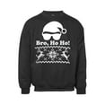 thumbnail image 1 of Mens Bro Ho Ho Deer Ugly Christmas Ugly Sweatshirt - Black - 4X-Large, 1 of 1