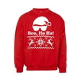 thumbnail image 1 of Mens Bro Ho Ho Deer Ugly Christmas Ugly Sweatshirt - Red - Medium, 1 of 1