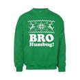 thumbnail image 1 of Mens Bro Humbug Ugly Christmas Ugly Sweatshirt - Green - X-Large, 1 of 1