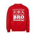 thumbnail image 1 of Mens Bro Humbug Ugly Christmas Ugly Sweatshirt - Red - Medium, 1 of 1