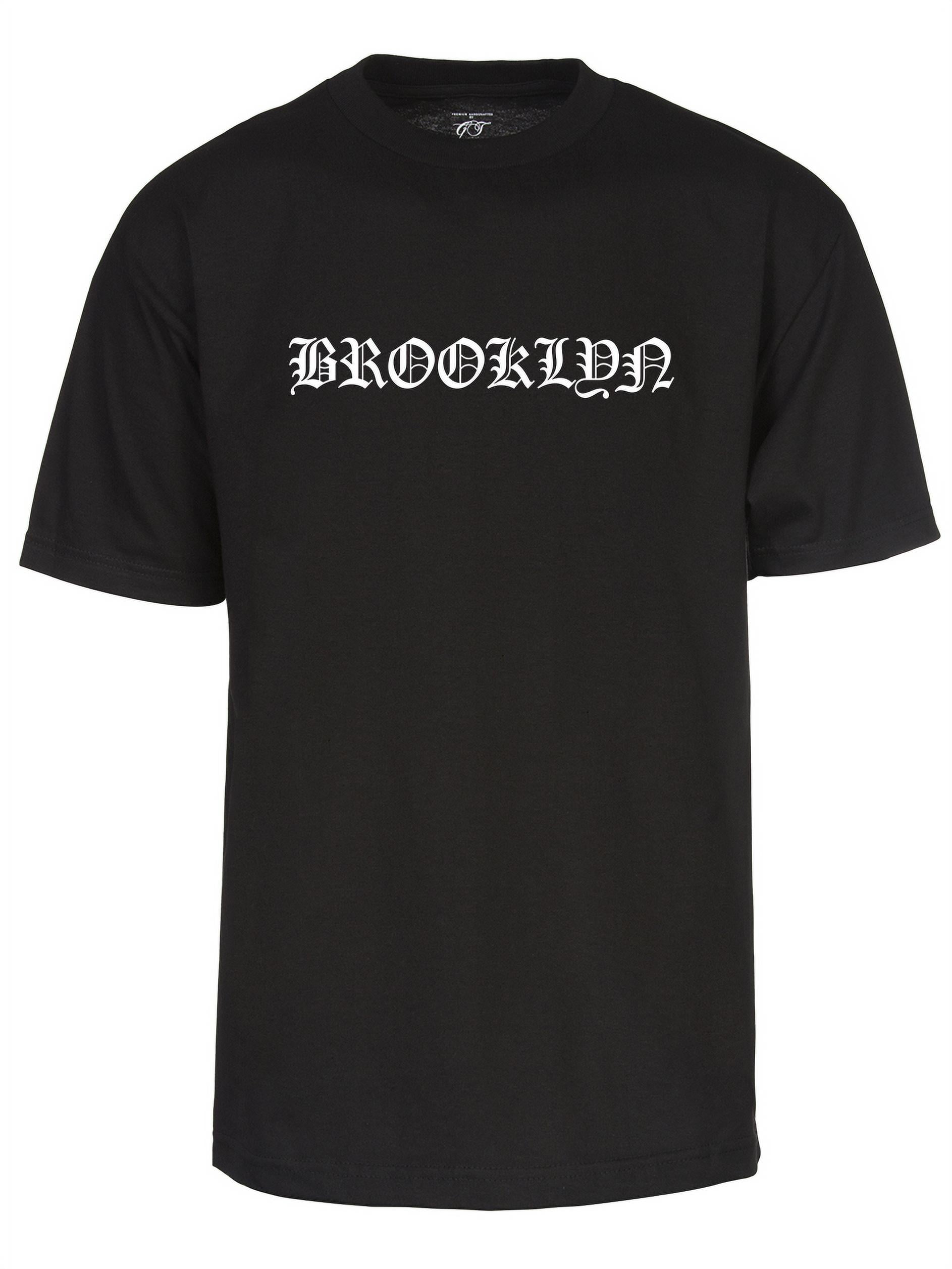 Tee Luv Men's Faded Brooklyn Subway Sign T-Shirt - Vintage MTA Graphic, Graphite Heather