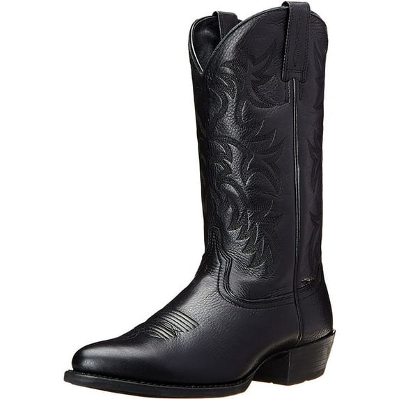 Cowboy Boots for Men Pointy Toe Men's Western Boots Cowgirl Boots Mid Calf Boots Hiking Shoes Knee High Embroidered Chunky Heel Boot