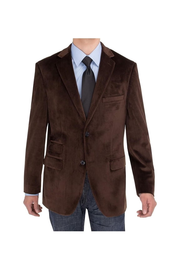 Mens Brown Modern Fit Blazer Salvatore Exte Two Button