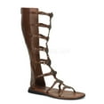 thumbnail image 1 of Mens Brown Tall Roman Warrior Halloween Sandals Large Size 12-13, 1 of 2