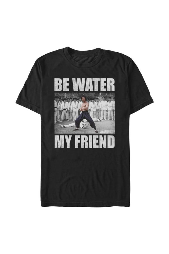 Mens Bruce Lee Be Water My Friend T Shirt