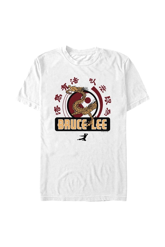 Mens Bruce Lee Little Dragon Logo T Shirt