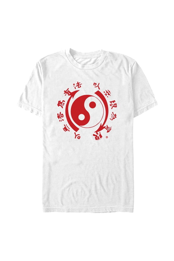 Mens Bruce Lee Yin Yang Red Symbol T Shirt