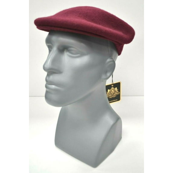 Mens Bruno Capelo Burgundy Ivy Cap 100% Wool Hat ML-417