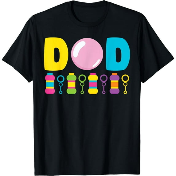Mens Bubble Dad Bubble Party For Kids Bubble Theme Wands Matching T-Shirt