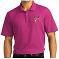 thumbnail image 1 of Mens Buck Deer Patch Short Sleeve Polo Shirt, 2XL Wildberry, 1 of 5