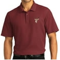 thumbnail image 1 of Mens Buck Deer Patch Short Sleeve Polo Shirt, 3XL Burgundy, 1 of 5