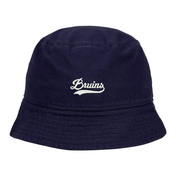 Mens Bucket Hat Bruins Animal Embroidered Washed Cotton Classic Bucket Hat
