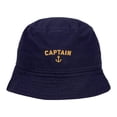 thumbnail image 1 of Mens Bucket Hat Captain Anchor Boat Embroidered Washed Cotton Classic Bucket Hat, 1 of 2