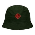 thumbnail image 1 of Mens Bucket Hat Cross God Jesus Christian Embroidered Washed Cotton Classic Bucket Hat, 1 of 2