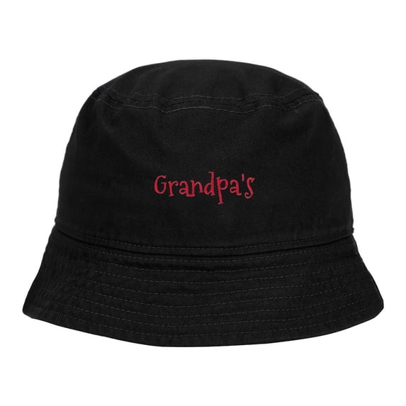Mens Bucket Hat Grandpas Embroidered Washed Cotton Classic Bucket Hat