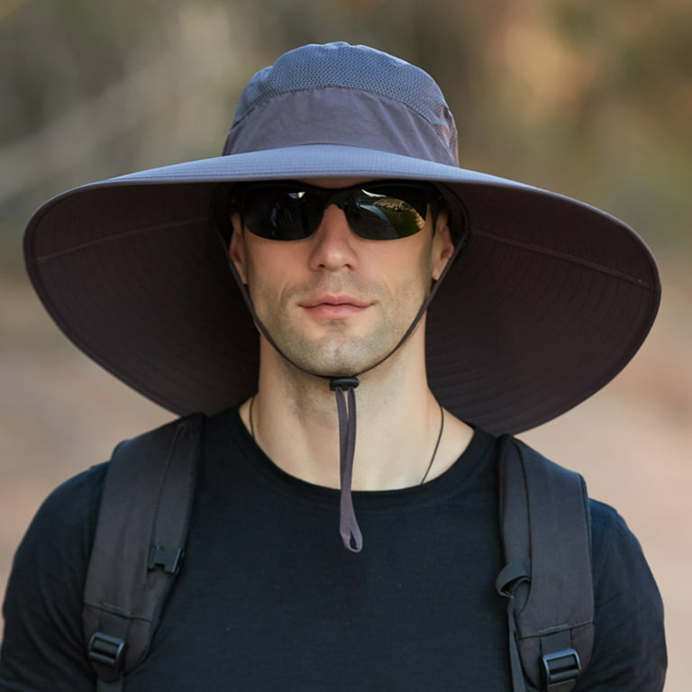 Mens Bucket Hat, Wide Brim Sun Hat for Men