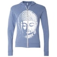 thumbnail image 1 of Mens Buddha Head Full-Zip Hoodie - Blue Triblend, 1 of 2