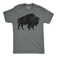 thumbnail image 1 of Mens Buffalo Silhouette T Shirt Cool Animal Tee with Standing Buffalo Print for Guys Graphic Tees, 1 of 9