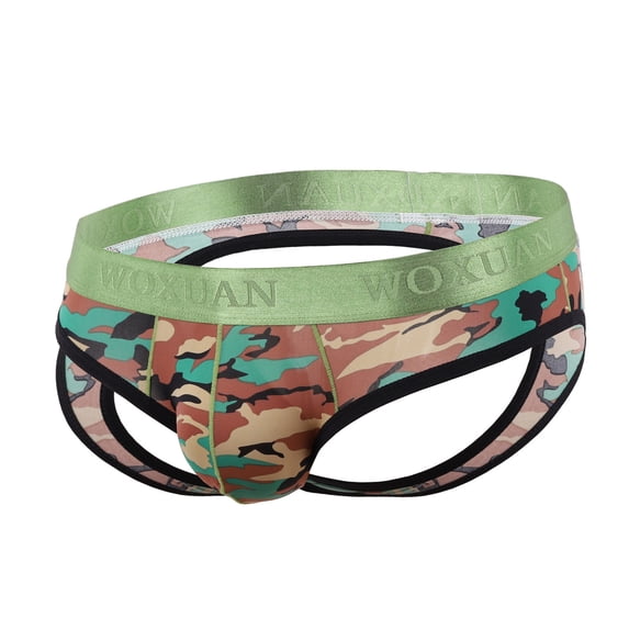 Mens Bulge Enhancing Bikini Underwear Low Rise Pack Birthday Gift for Boyfriend Green M