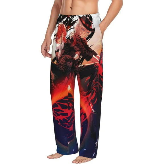 Mens Bungo Stray Dogs Pajama Pants Soft Lightweight Pajama Pants Cartoon Pajama Bottoms