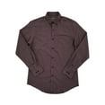 thumbnail image 1 of Mens Burgundy Plaid Button-Down Long Sleeve Flex Shirt Small, 1 of 1