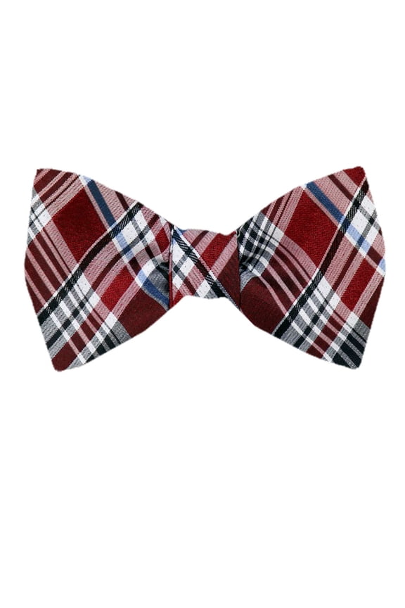 Mens Burgundy Silk Self Tie Bow Tie