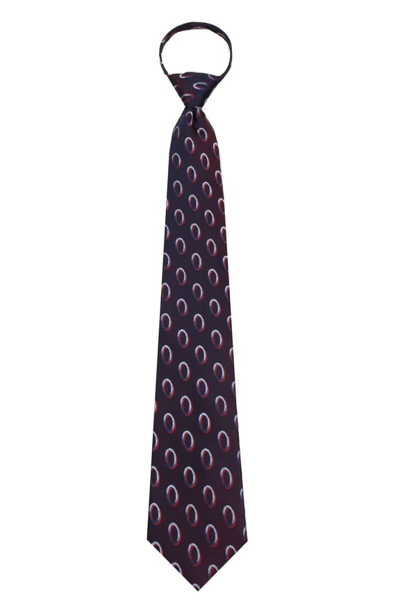 Mens Burgundy Zipper Pre-made Fashion Zipper Necktie Ties