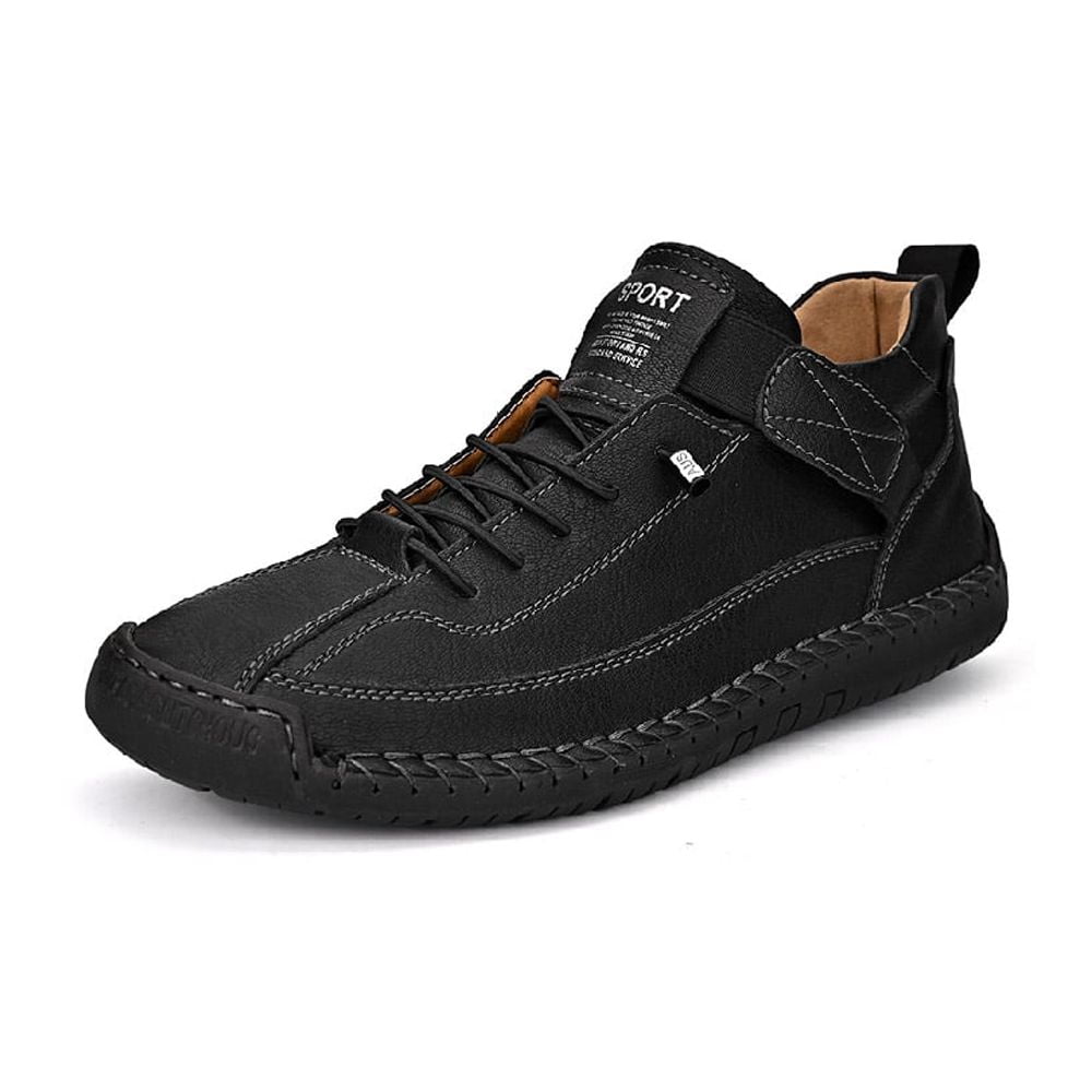 Mens Business Casual Shoes Comfortable Fashion Sneakers Lightweight Hiking Shoes Breathable Outdoor Shoes Black 10 US