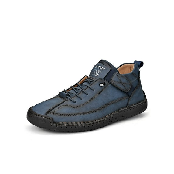 Mens Business Casual Shoes Comfortable Fashion Sneakers Lightweight Hiking Shoes Breathable Outdoor Shoes Blue 9 US