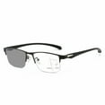 thumbnail image 1 of Mens Business Half Rimless Progressive Photochromic Reading Glasses Metal Rectangular Multi-focal Presbyopia Glasses Classic Readers +4.00, 1 of 6