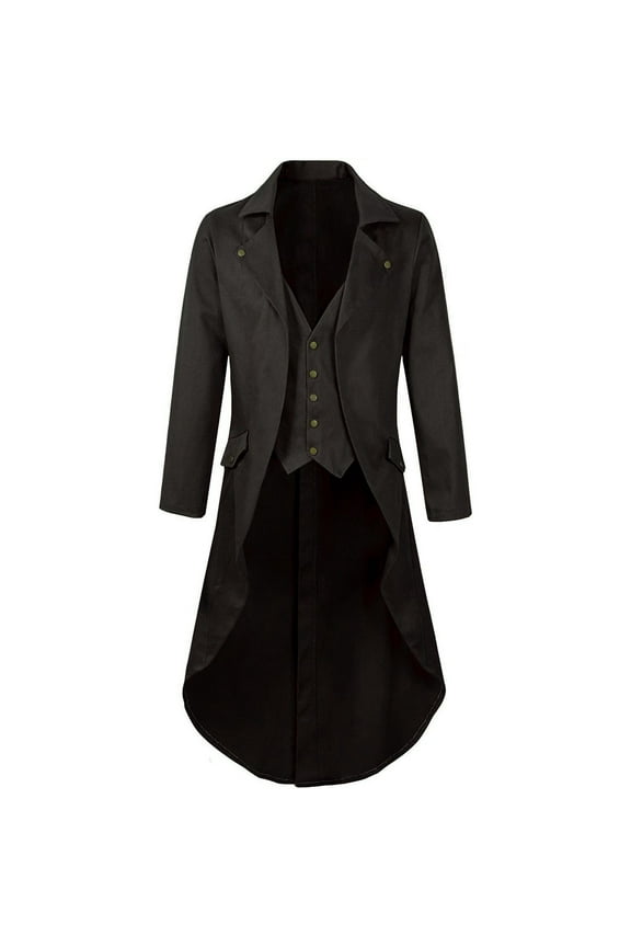 Mens Business Jacket Elegant Topcoat Couple's Solid Colorfull-Length Stage Coats Pea Coats Open Front Work Overcoats
