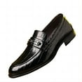 thumbnail image 1 of Mens Business Leather Loafers Formal Dress Casual Classic Comfort Wedding Office Breathable Oxford Shoes Black 7 US, 1 of 7