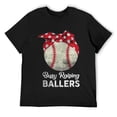 thumbnail image 1 of Mens Busy Raising Ballers Mom Funny Baseball Tee Baseball Mother T-Shirt Black, 1 of 5