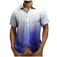 thumbnail image 1 of Mens Button Down Shirts Lapel Short Sleeve Shirt Summer Casual Trendy Business Workout Vocation Shirts, 1 of 4