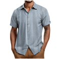 thumbnail image 1 of Mens Button Down Shirts Lapel Short Sleeve Shirt Summer Casual Trendy Business Workout Vocation Shirts, 1 of 4
