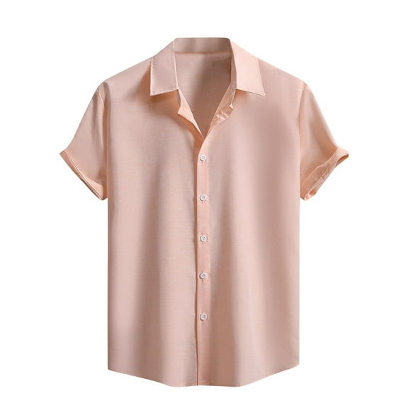 Mens Button Down Shirts Short Sleeve Casual Shirt Summer Beach Wedding Shirts
